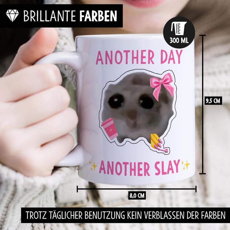 Lustige Keramiktasse 