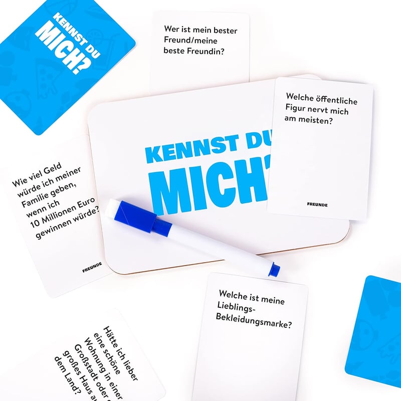 Kennst Du Deine Freunde? Lustiges Kartenspiel für Erwachsene und Jugendliche