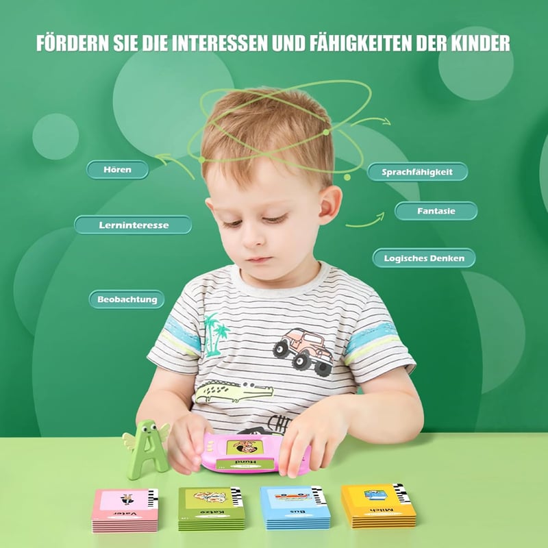 Sprechende Lernkarten für Kinder ab 2 Jahren – Lernspielzeug für Vorschulkinder