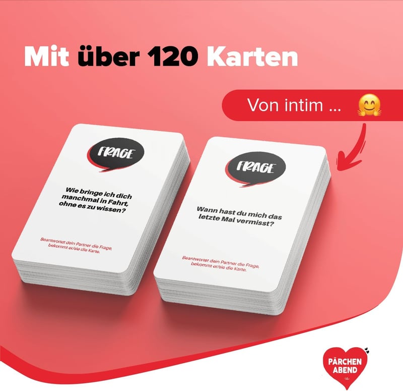 Pärchenabend Spiel für Paare - Lustige Aufgaben & Fragen