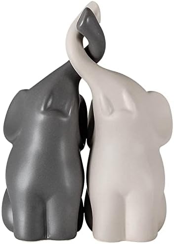 Kuschelige Elefanten-Pärchen aus Keramik für Liebesgeschenke