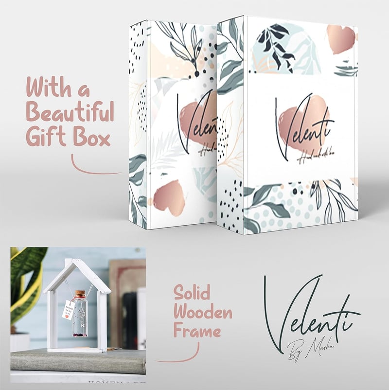 Hochzeitstagsgeschenk: VELENTI® Holzrahmen für Paare