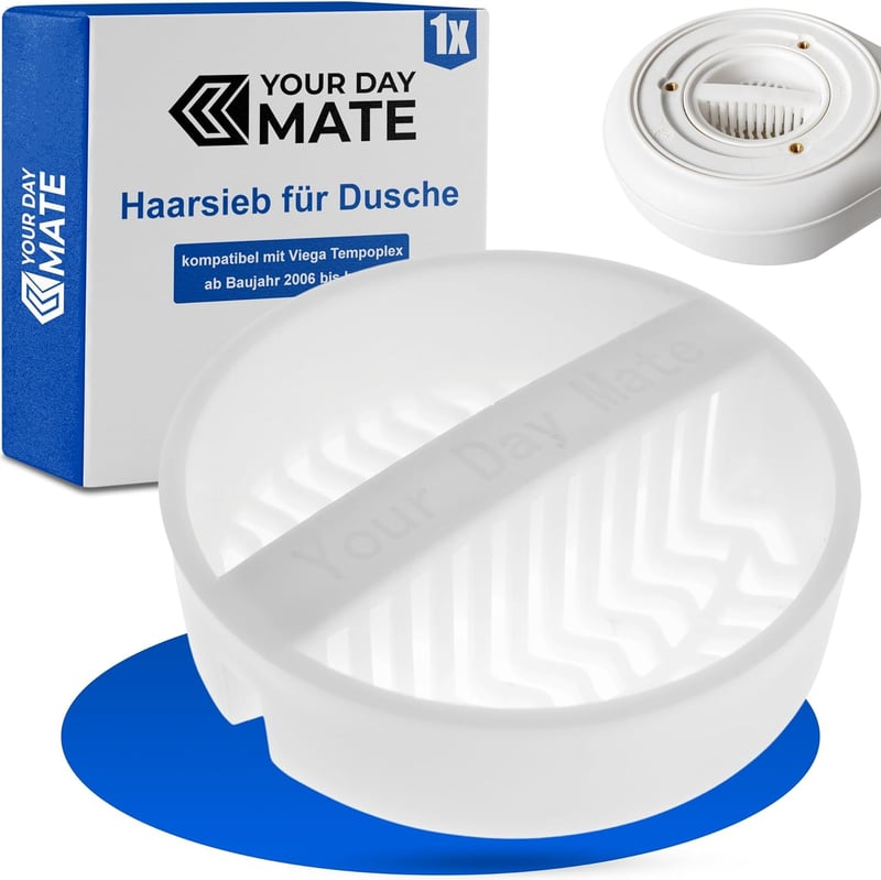 Dusche Haarsieb, Weiß, Ersatz für Viega Tempoplex ab 2006