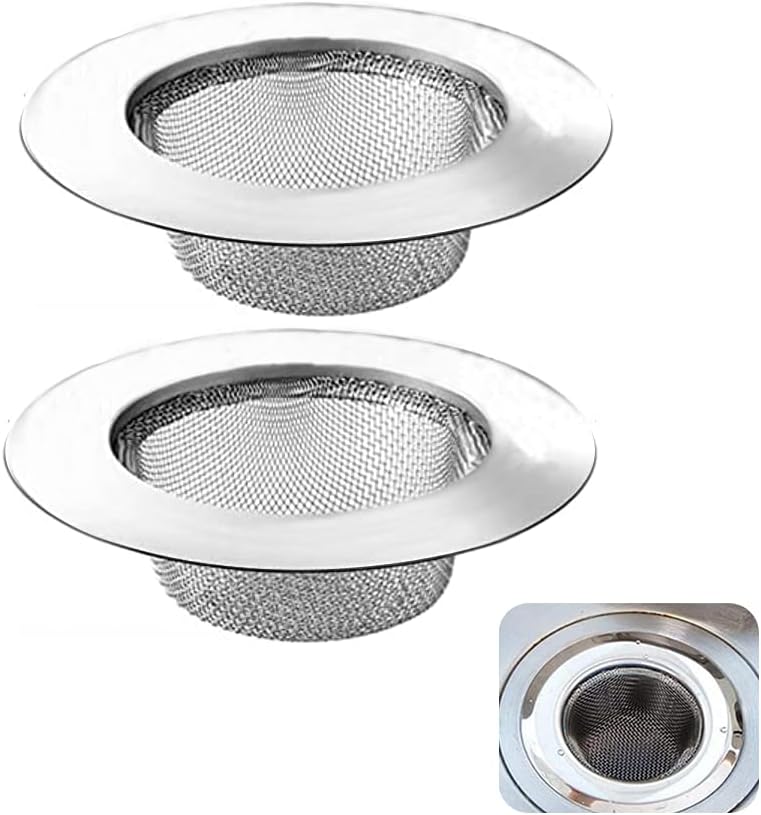 Edelstahl Abflusssieb 7,5 cm für Dusche und Küche (2 Stück)