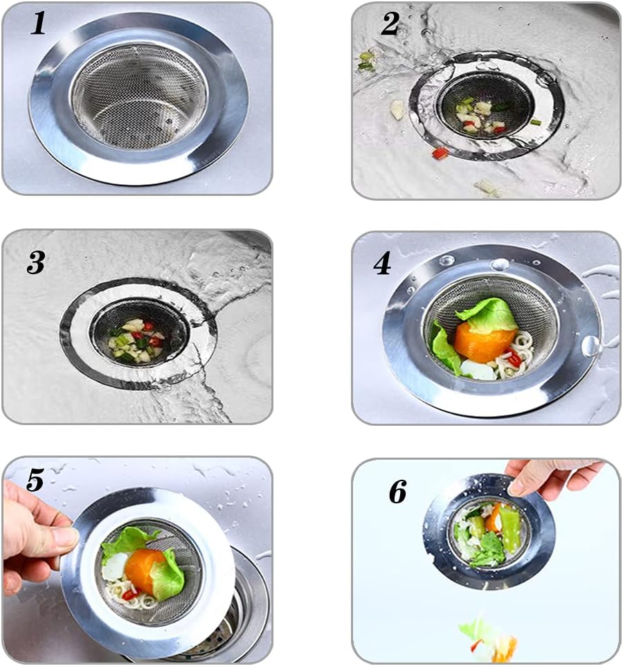 Edelstahl Abflusssieb 7,5 cm für Dusche und Küche (2 Stück)