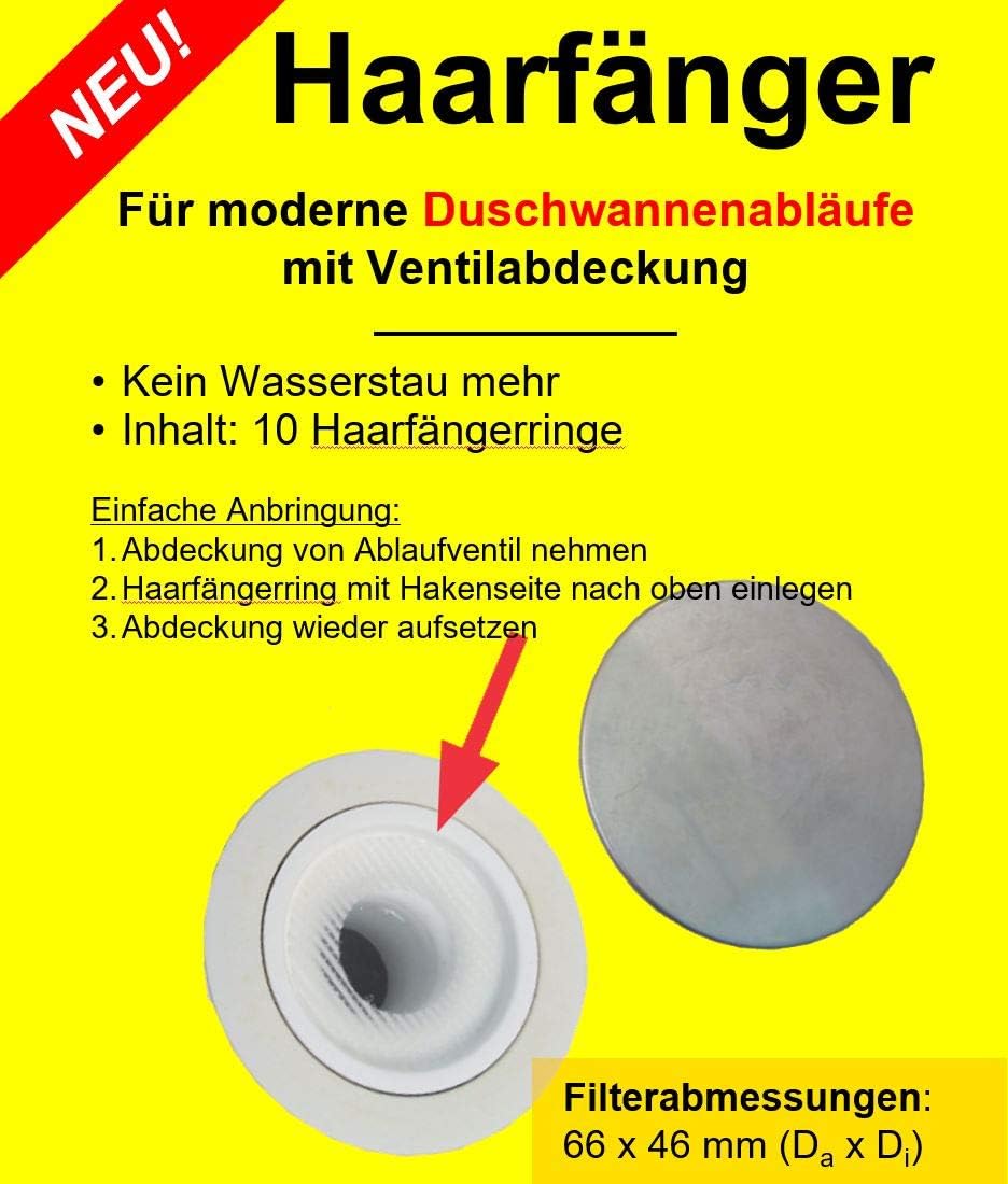 Haarfänger für moderne Duschen – 30er Set, Durchmesser 6 cm