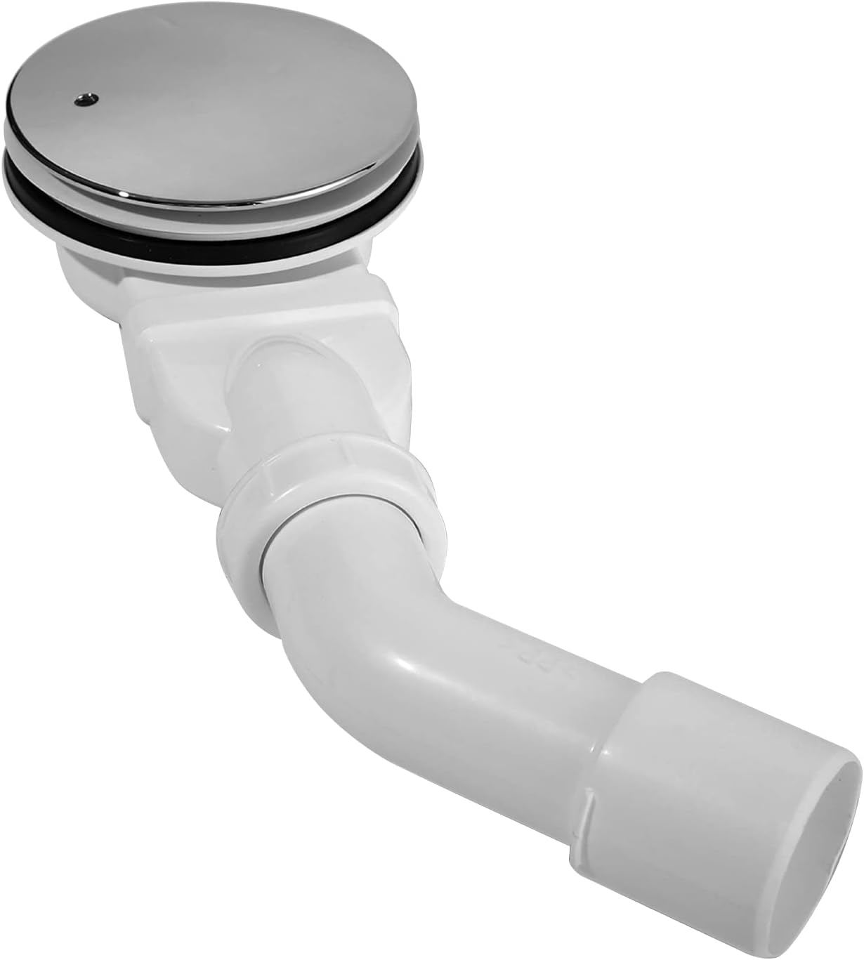 Extraflache Duschablaufgarnitur 90mm mit Siphon und Haarsieb