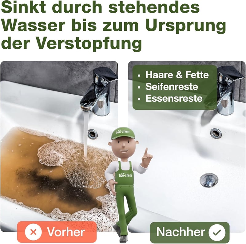 EXTRA STARKER Abflussreiniger – 1000 ML – bis zu 20 Anwendungen