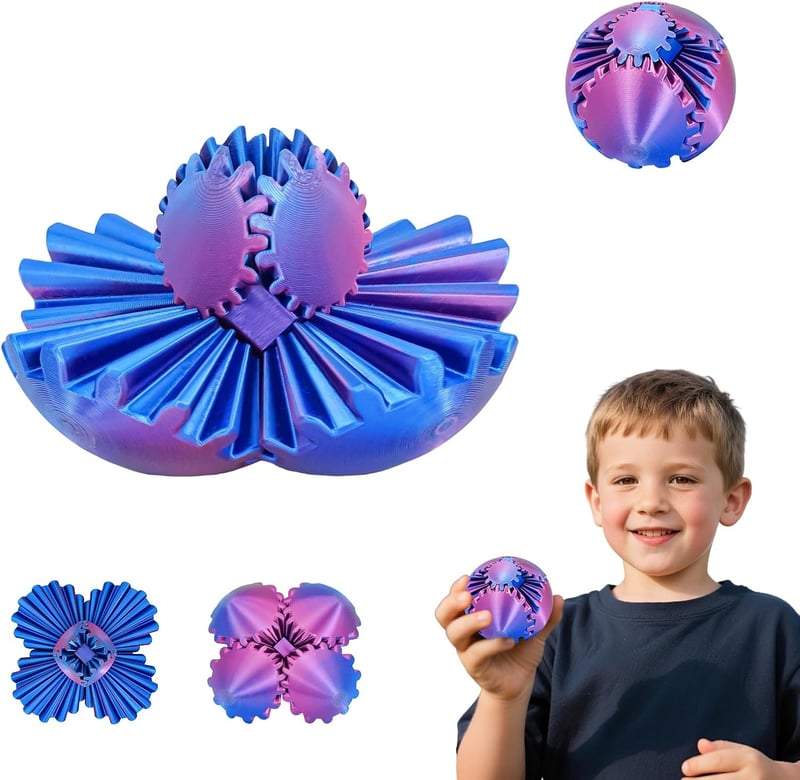 Drehbare Gear Ball - 3D-gedrucktes Fidget Spielzeug für Stressabbau