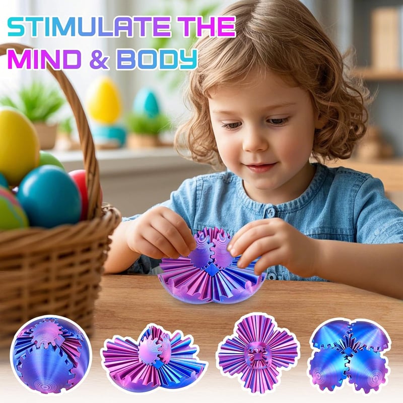 Drehbare Gear Ball - 3D-gedrucktes Fidget Spielzeug für Stressabbau
