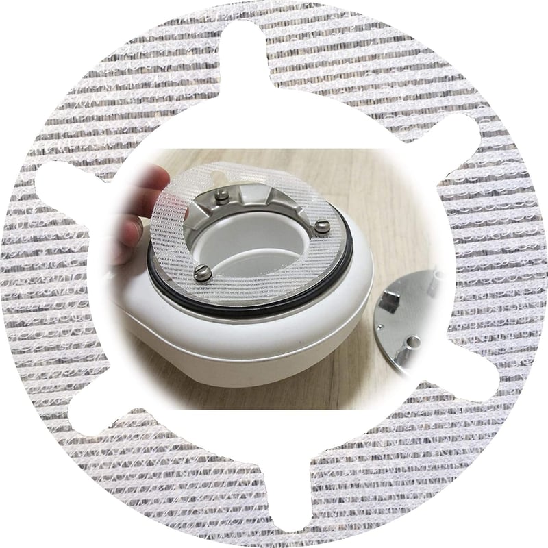 Haarfänger für Duschen, 10er-Set, Ø 11 cm, passend für VIEGA & AlcaPLAST