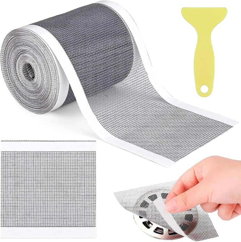 Luckwaii Duschhaarsieb Einweg 10cm x 10m für Bad und Küche