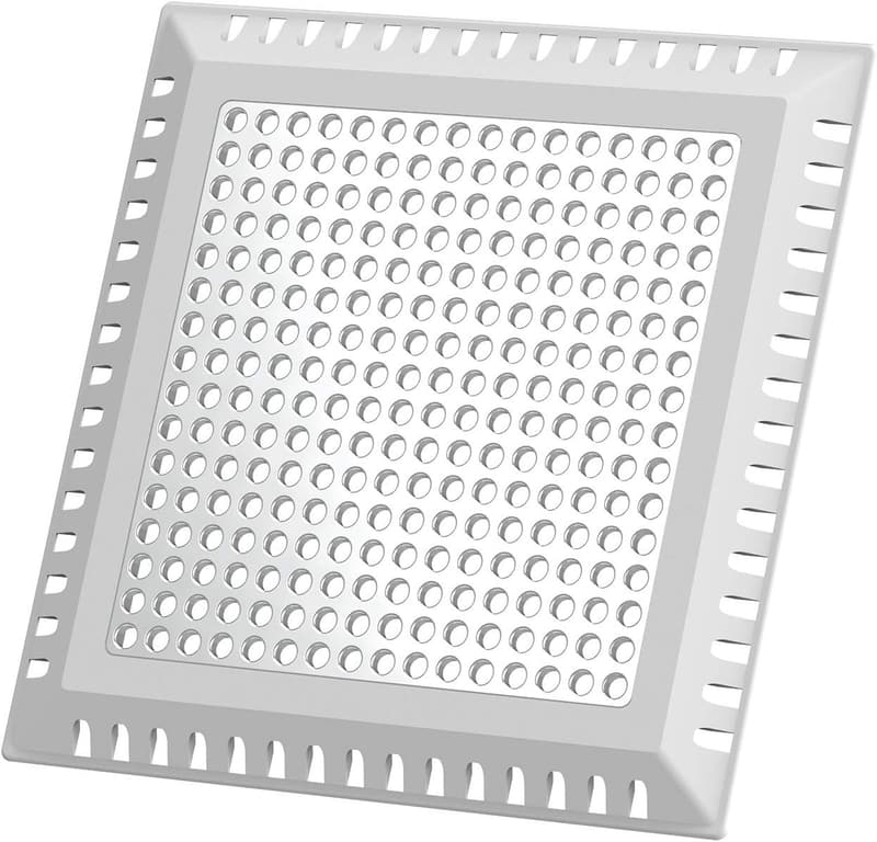 Quadratische Abflussabdeckung für Dusche, Zink Silber (10,15 cm)