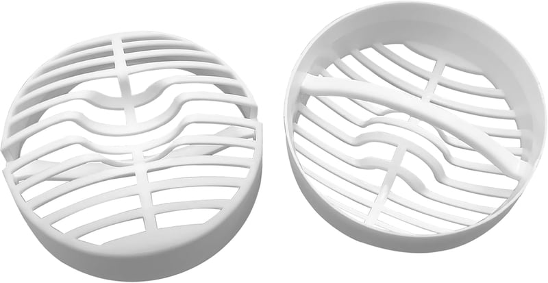 Duschhaarsieb-Set, 2 Stück, Ø 60 mm, passend für Tempoplex 6960-6963