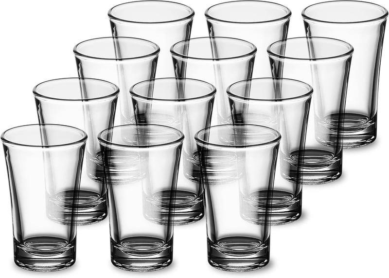 12er Set Spülmaschinenfeste Tequila Schnapsgläser 4cl
