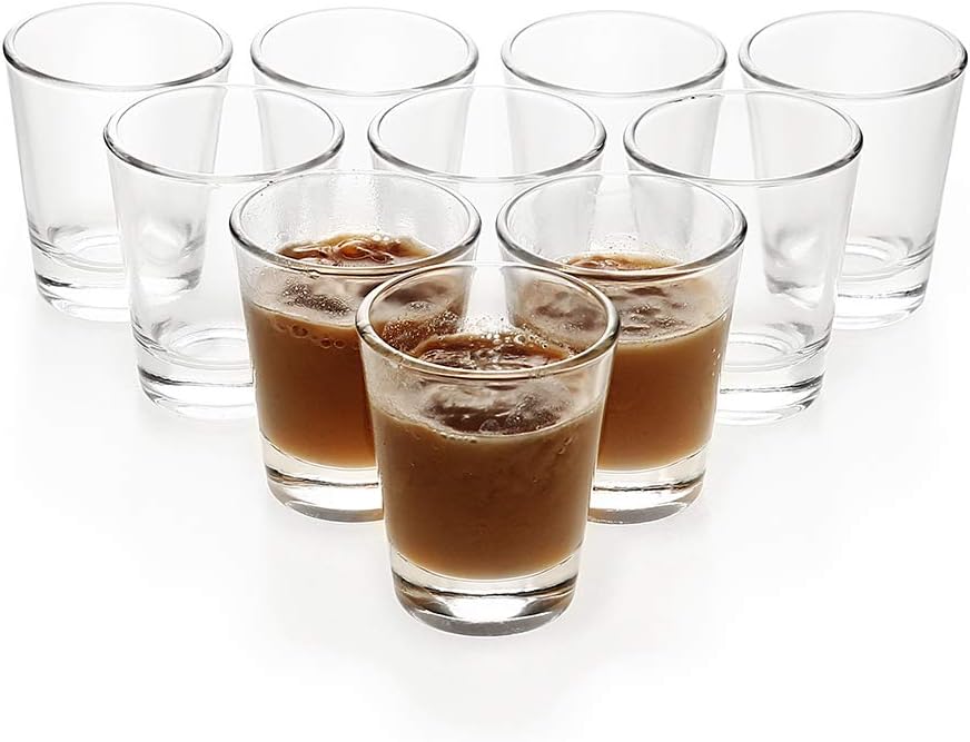 Schnapsgläser Set für Vodka und Tequila, spülmaschinenfest, 10 Stück