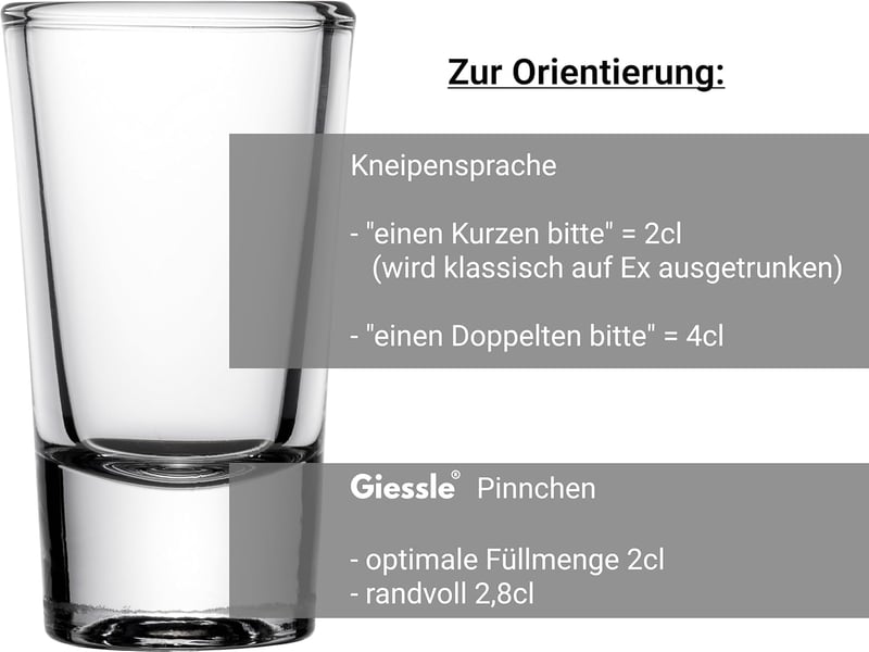 50er Set Schnapsgläser aus robustem Glas mit Schnapslatte