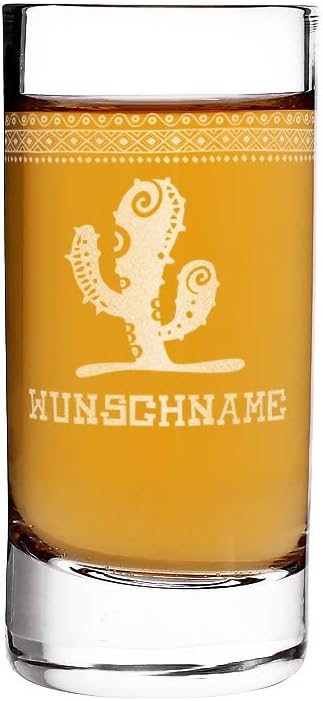 Personalisierbares Tequila-Glas mit mexikanischen Motiven