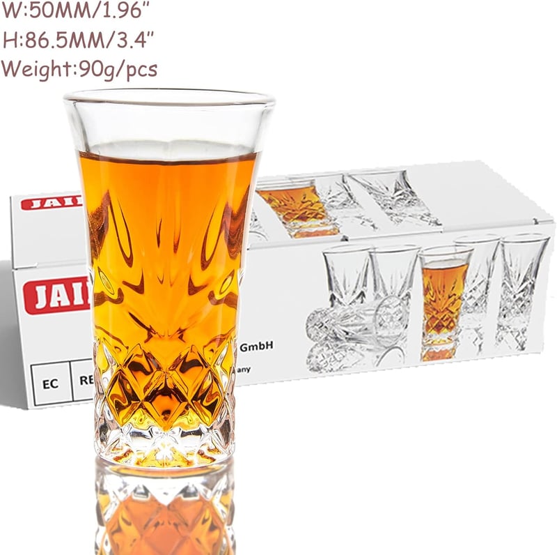 Tequila-Gläser mit schwerem Boden, 58ml, 6 Stück