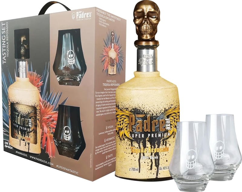 Tequila Reposado Tasting Set mit 2 Gläsern – 0,7 l Premium Tequila