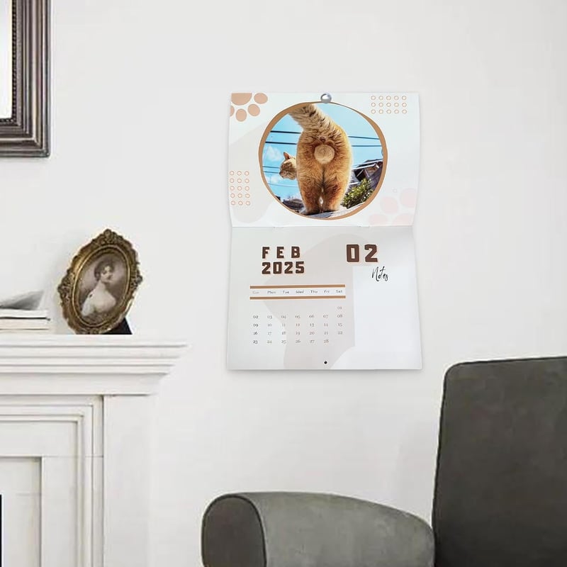 Witziger Wandkalender 2025 für Katzenliebhaber – 25 x 19 cm