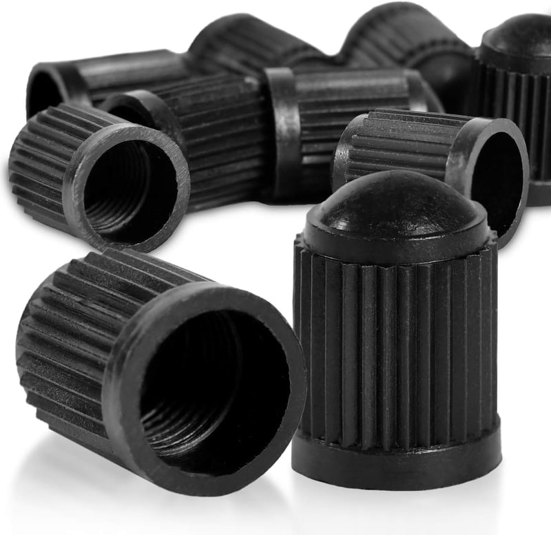 Ventilkappen für Auto, Motorrad & SUV - 10er Set in Schwarz
