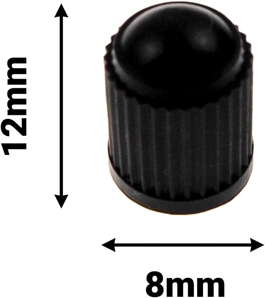 Ventilkappen für Auto, Motorrad & SUV - 10er Set in Schwarz