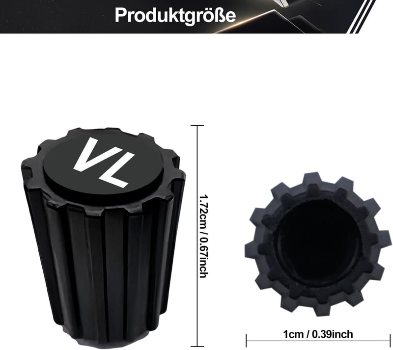 GODESON Ventilkappen für Auto und Fahrrad, ABS Kunststoff, 8 Stück