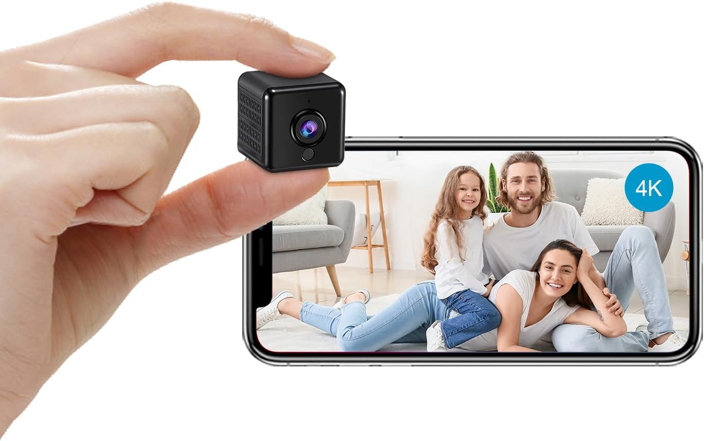 4K HD WLAN Überwachungskamera für innen mit Nachtsicht und APP