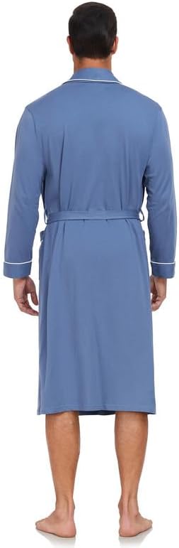 Leichter Sauna-Bademantel aus 100% Baumwolle für Herren mit Tasche