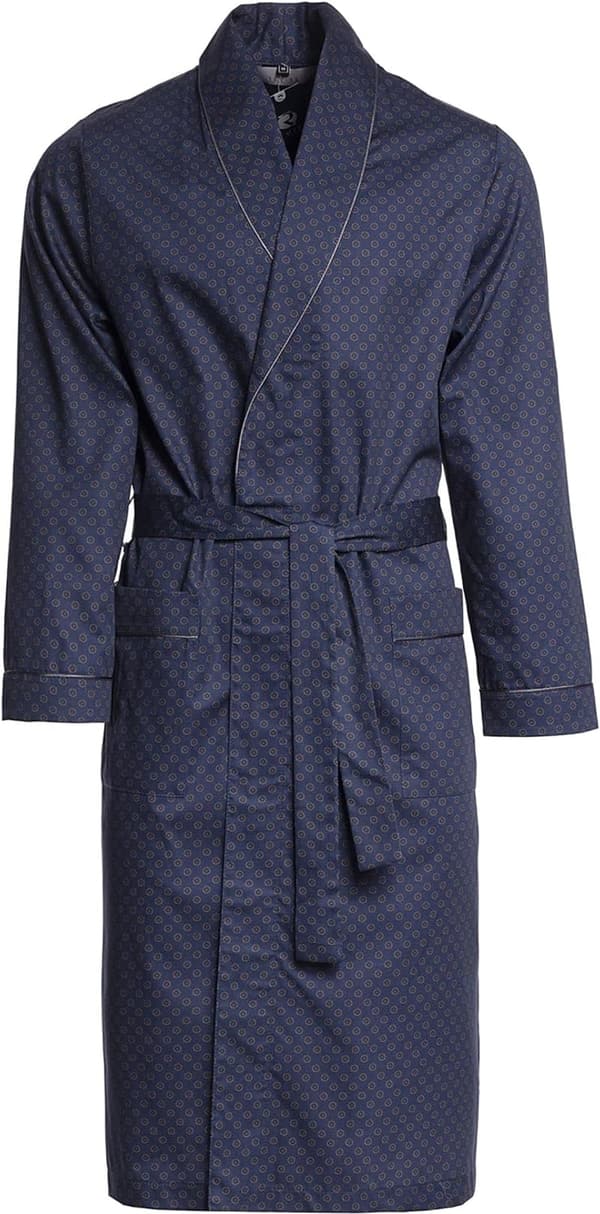 Eleganter Herren Morgenmantel aus 100% Baumwolle