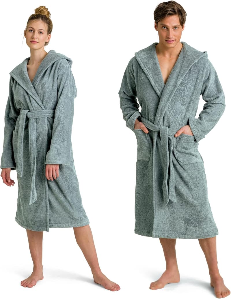 Möve Unisex Kapuzenmantel aus Superwuschel-Textil