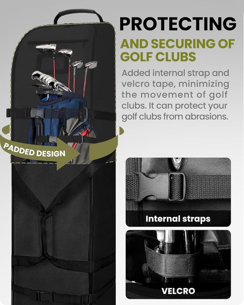 Gepolsterte Golf-Reisetasche aus 900D Oxford-Gewebe, wasserdicht