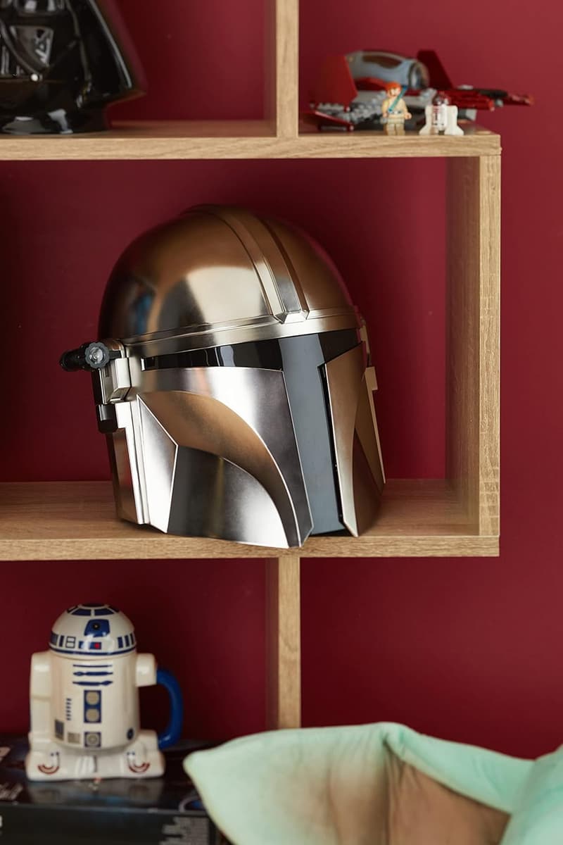 Star Wars Mandalorian Premium Helm für Rollenspiele, Silber, One Size