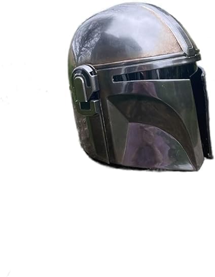 Mandalorian Boba Fett Cosplay Helm aus Stahl in Silber, Erwachsenengröße