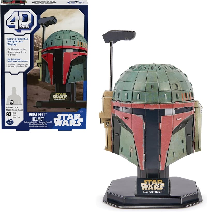 Star Wars Boba Fett Helm - 3D-Modellbausatz aus Karton, 93 Teile