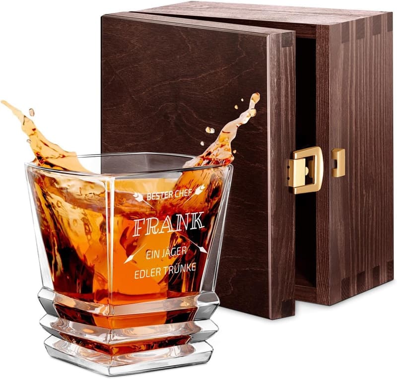 Personalisierbares Whiskyglas mit Gravur aus Kristall für Männer