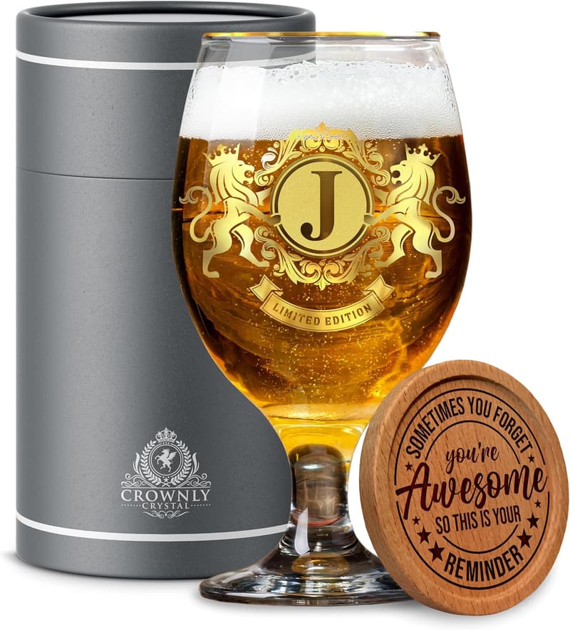 Personalisierte Bierglas mit Gravur für Männer - Geburtstagsgeschenk