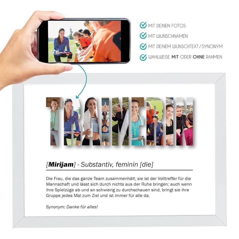 Personalisierte Definitionsposter 