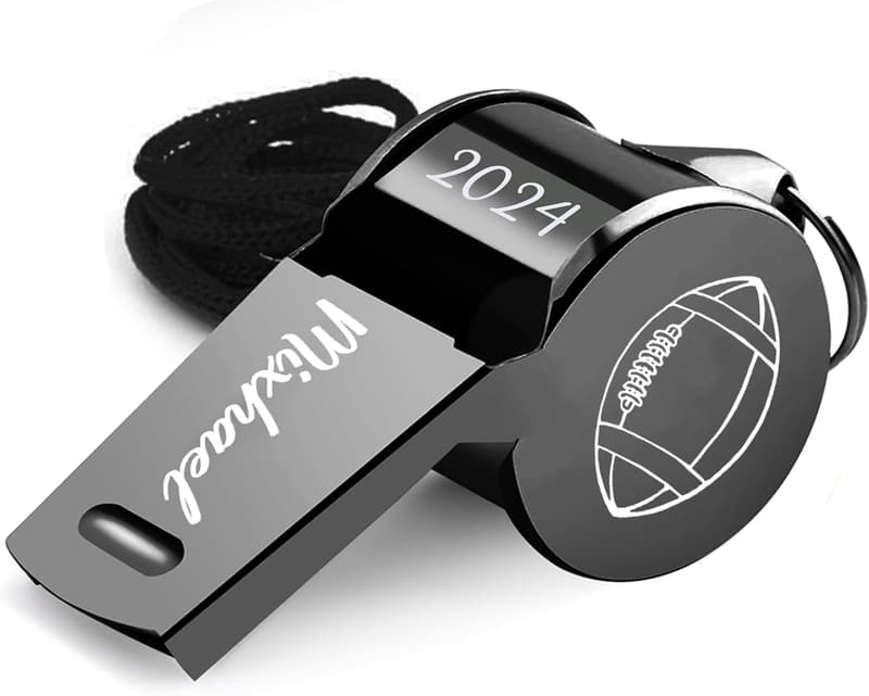 Personalisierte Edelstahlpfeife mit Lanyard für Trainer