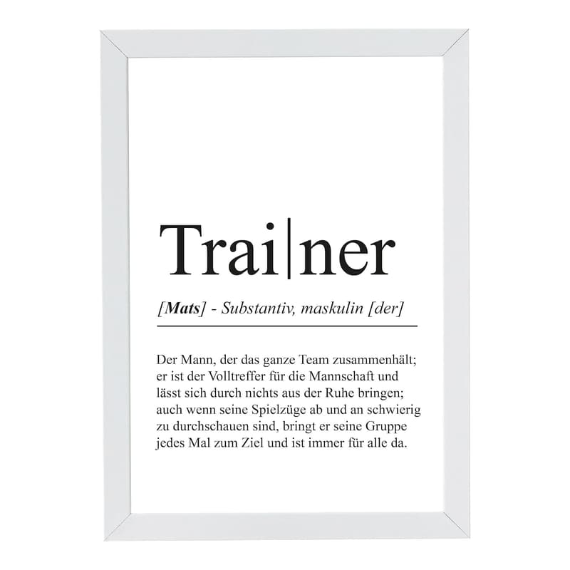 Personalisiertes Poster „Trainer“ zum Geburtstag – Dankeschön-Geschenk