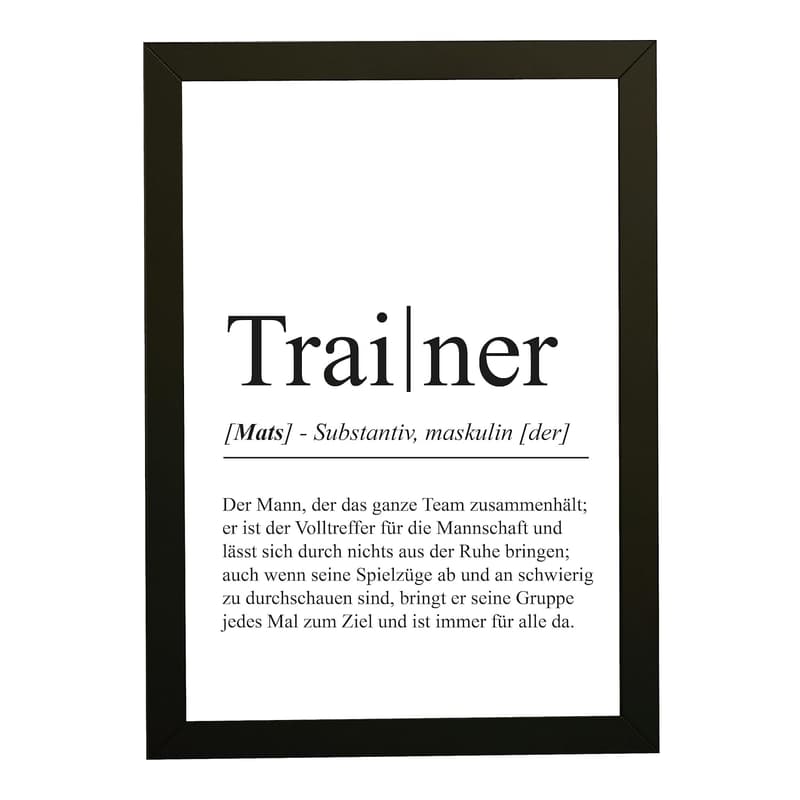 Personalisiertes Poster „Trainer“ zum Geburtstag – Dankeschön-Geschenk