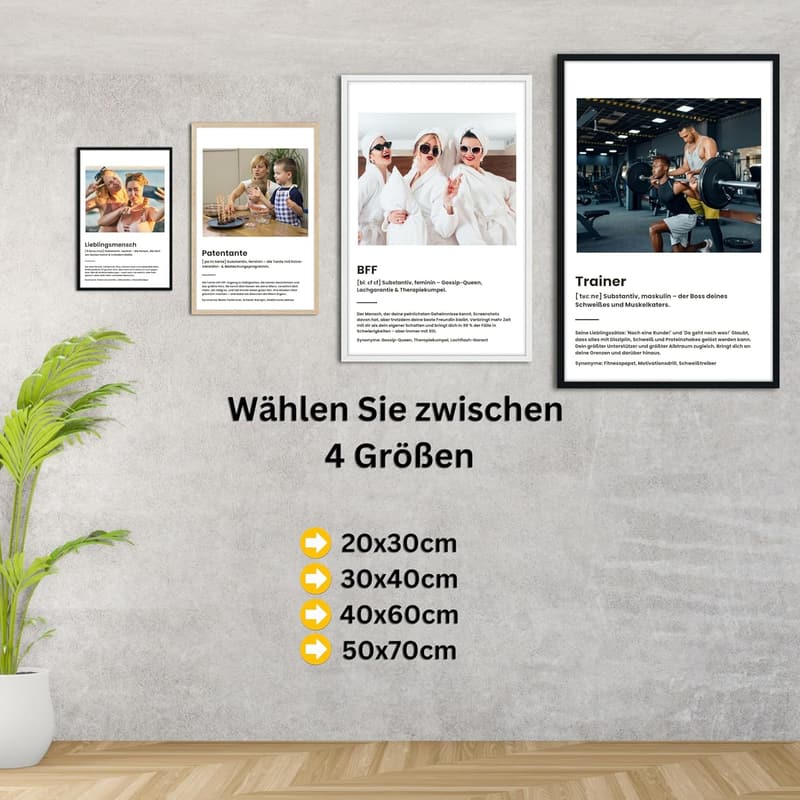 Personalisierte Wandbilder für Trainer | Modernes Design 20x30 cm bis 50x70 cm