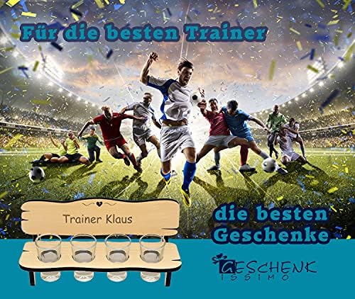 Trainerbank aus Holz mit Gravur - Geschenk für Fußballtrainer und Co-Trainer