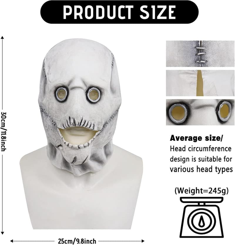 Corey Taylor Halloween Maske aus Latex für Cyberpunk Cosplay