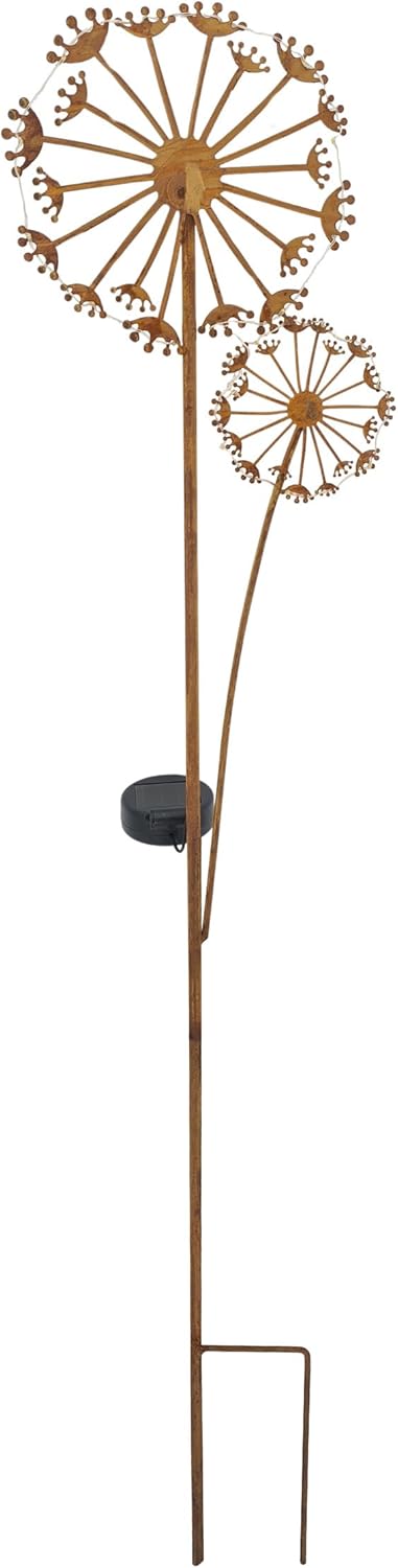Gartenstecker Pusteblume mit LED und Solarpanel, 114 cm H