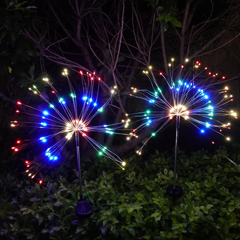 AGLINT Solar Feuerwerk Gartenlichter 150 LED, wetterfest, 2 Stück