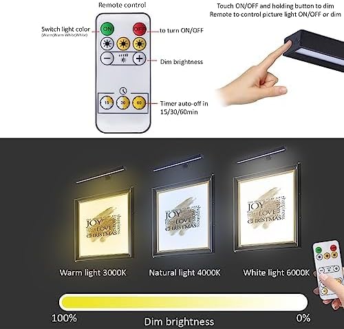Kabellose LED Bilderleuchte mit Fernbedienung und Timer