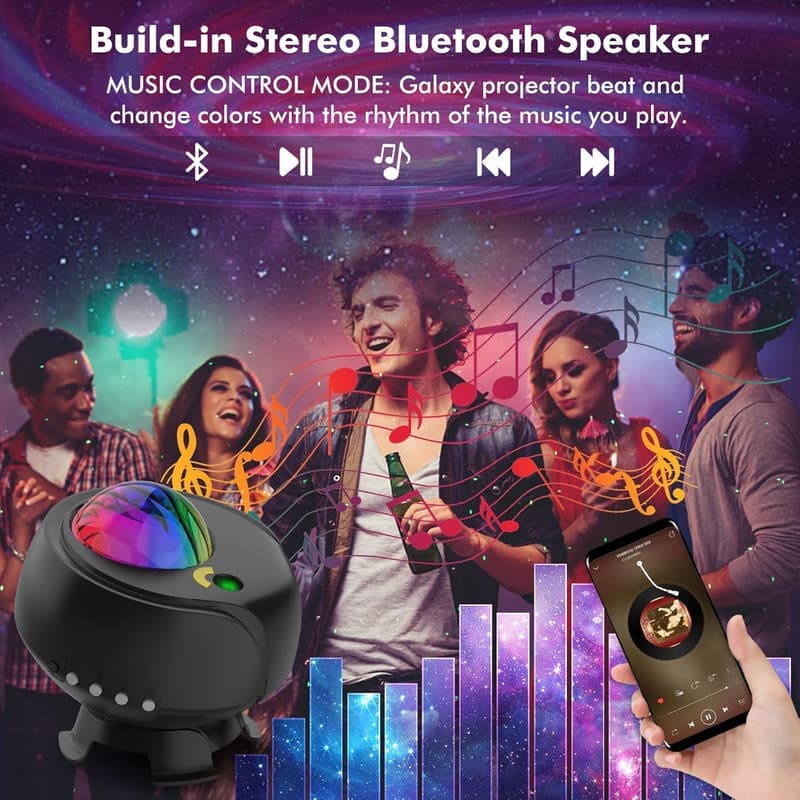 Sternenhimmel Projektor mit Bluetooth für Erwachsene, perfekte Zimmerdeko