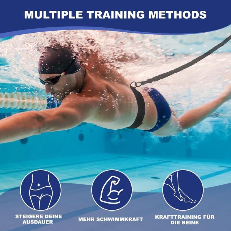 Verstellbarer Schwimmgurt für Erwachsene und Kinder, 4 m Trainingshilfe